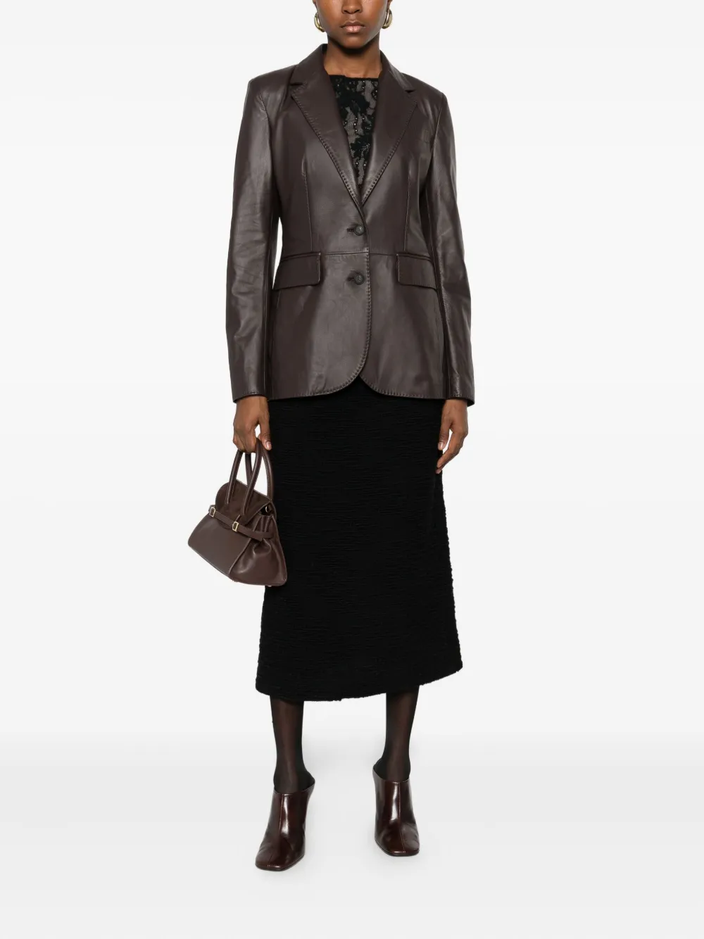 Tagliatore Sophie Lederjacke In Brown