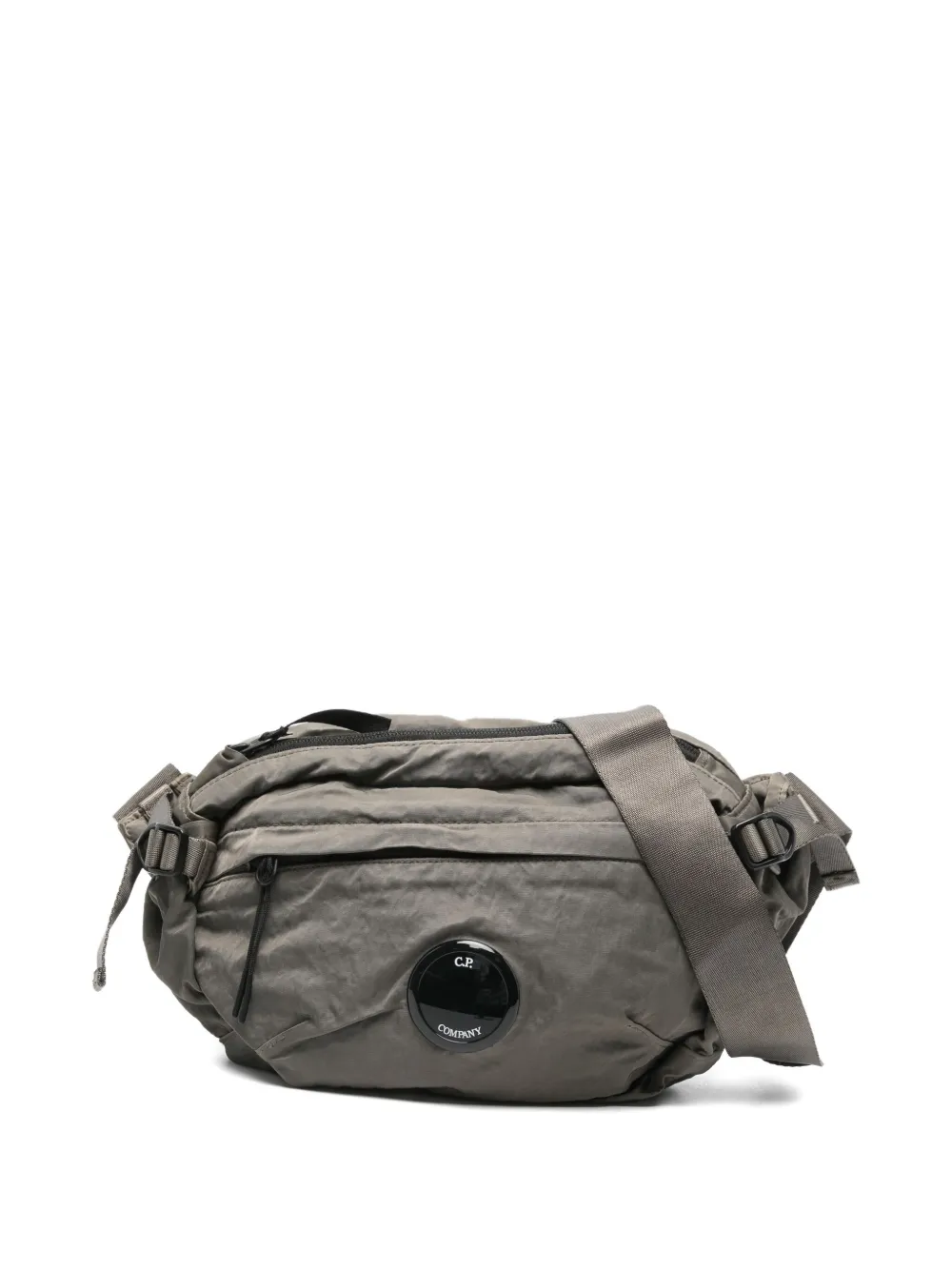 C.P. Company Kids logo-patch bag - Grigio