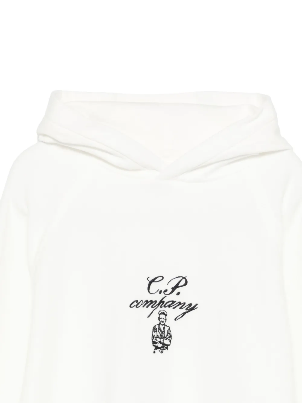 C.P. Company Kids Hoodie met logoprint Wit