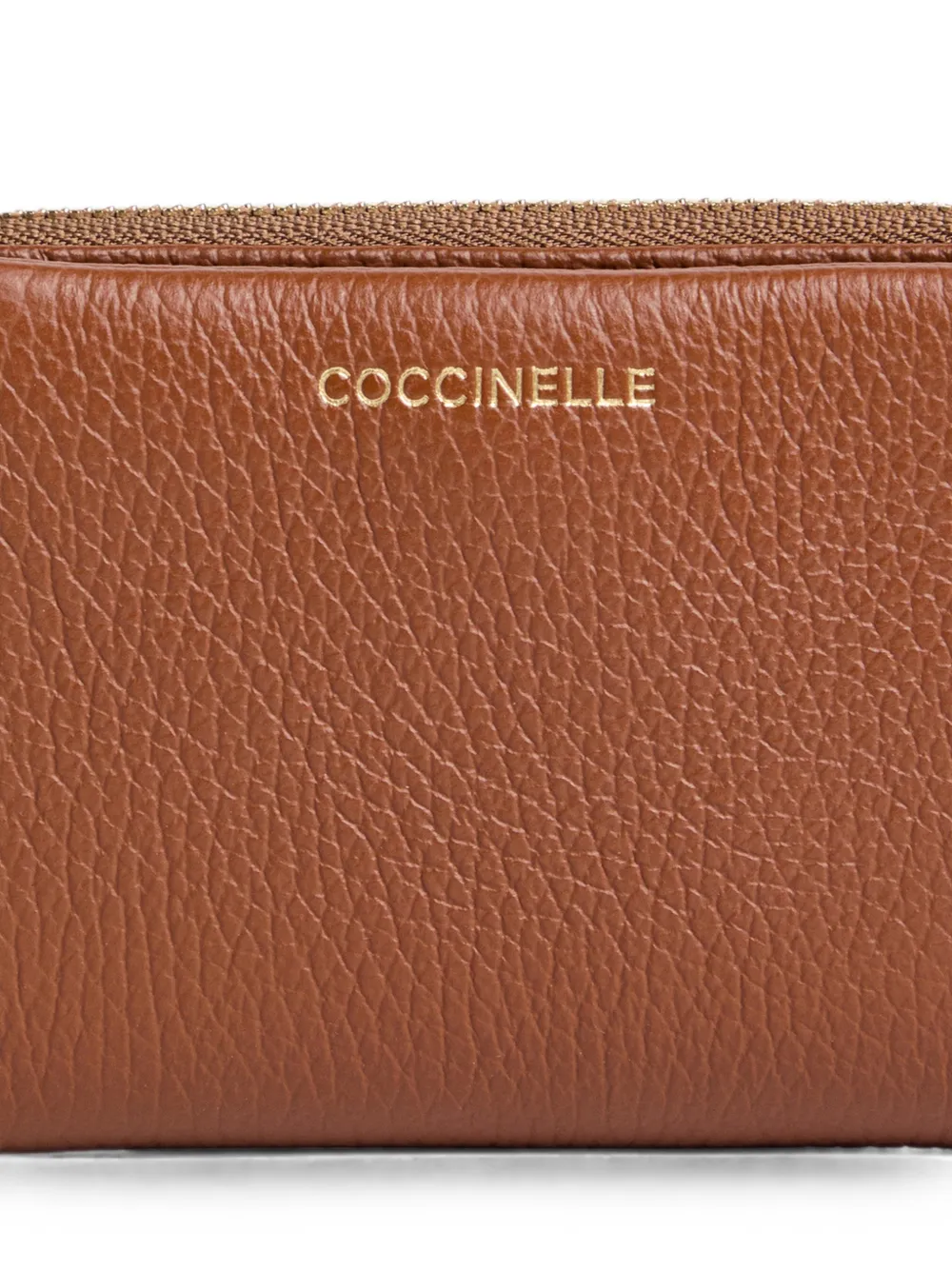 Coccinelle Medium C-Me portemonnee van bewerkt leer met rits Bruin