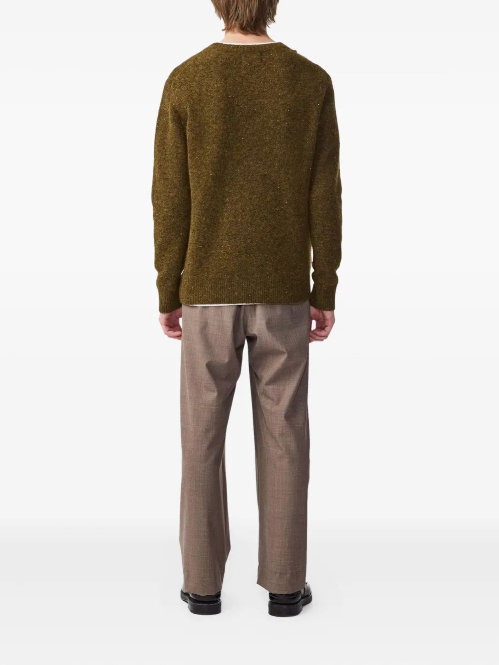 NN07 Lee trui met ronde hals Groen