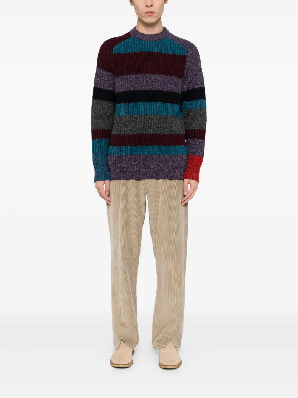 Barbour x Paul Smith striped jumper - Paars