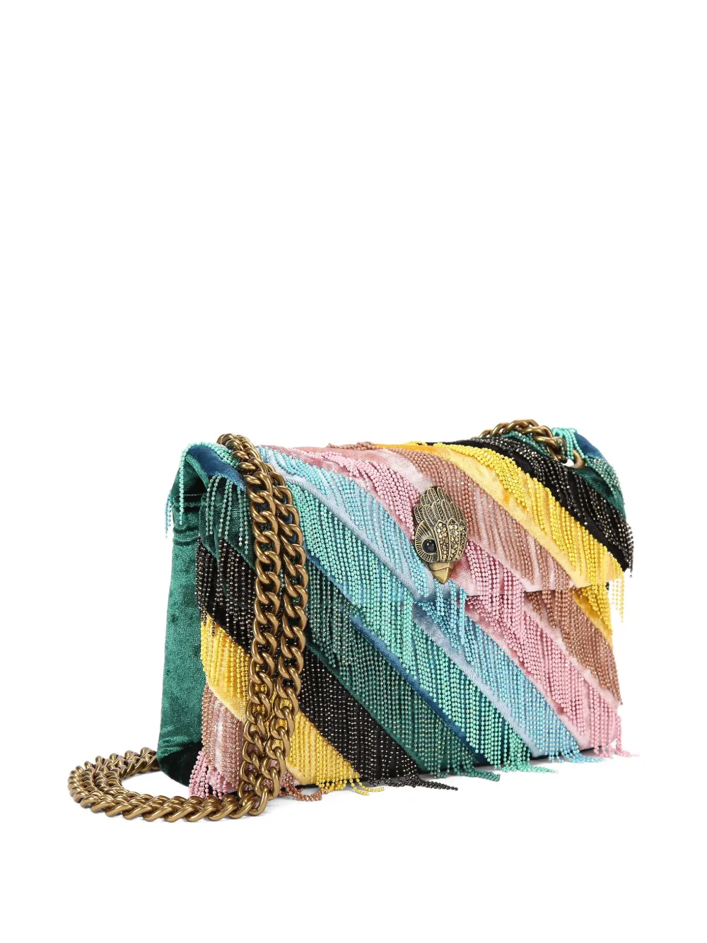 Kurt Geiger London mini Kensington Fringes shoulder bag - Geel