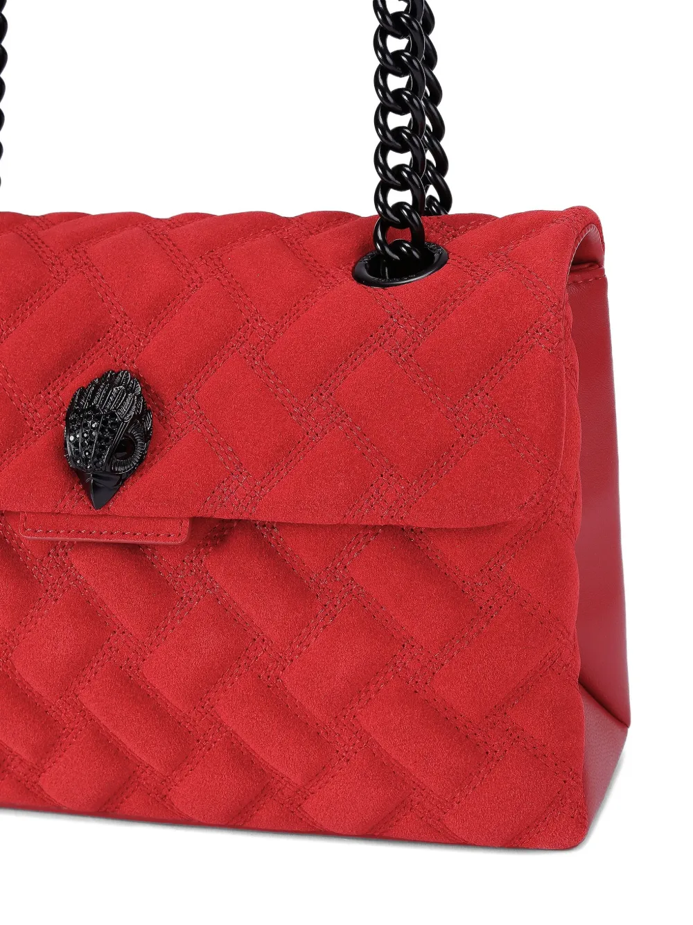 Kurt Geiger Kensington Quilted Leather Cross Body Bag In Brown