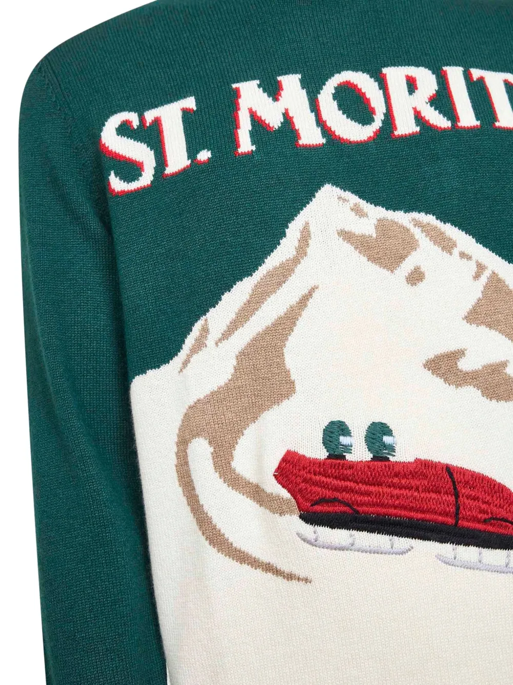 Mc2 Saint Barth Embroidered Sweater In Green