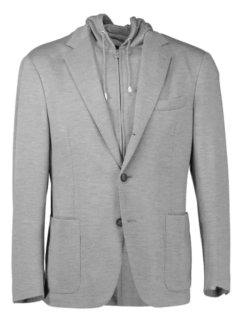 Eleventy hooded single-breast blazer