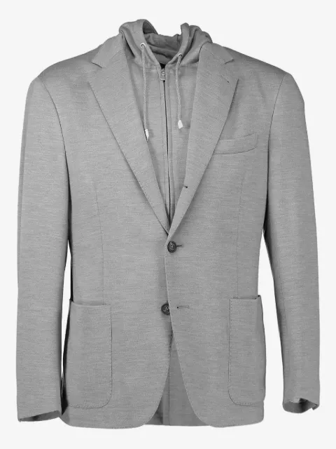 Eleventy hooded single-breast blazer