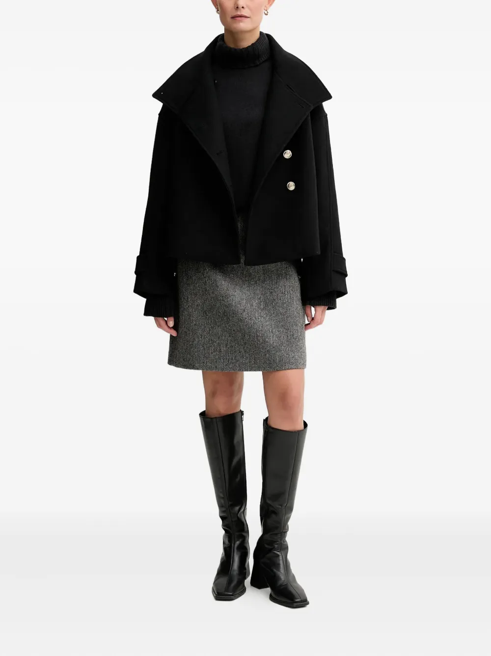 Twinset Drop-shoulder Sweater In Black