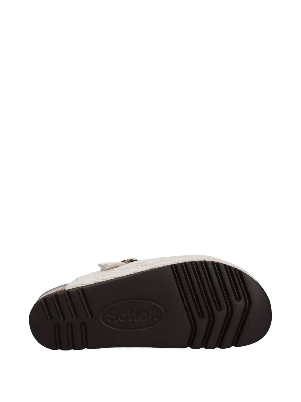 Scholl Ribfluwelen muiltjes met gesp Beige