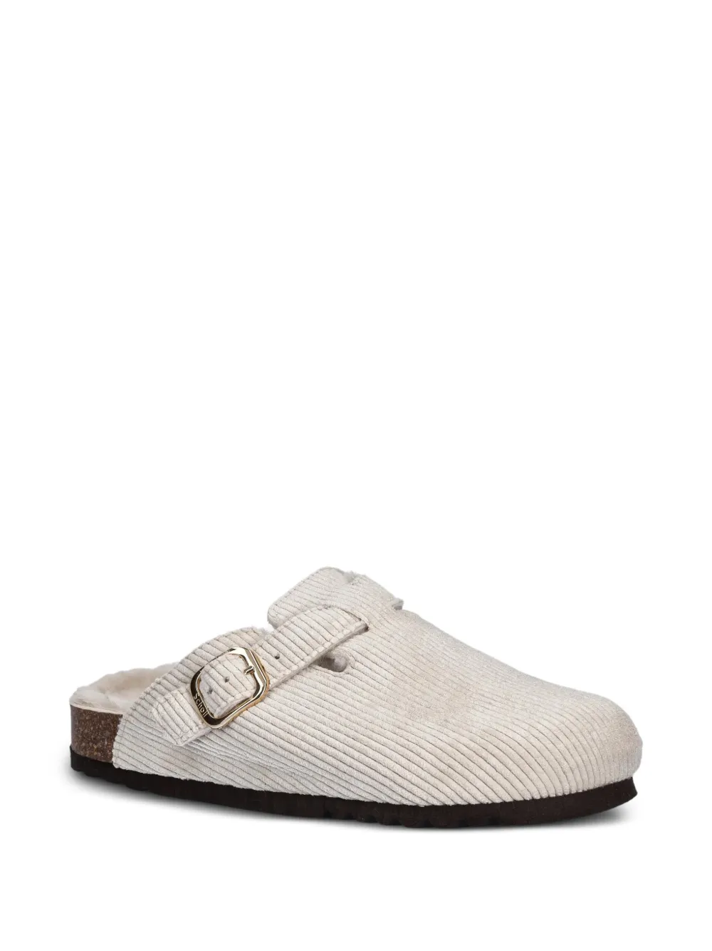 Buckle Corduroy Mules