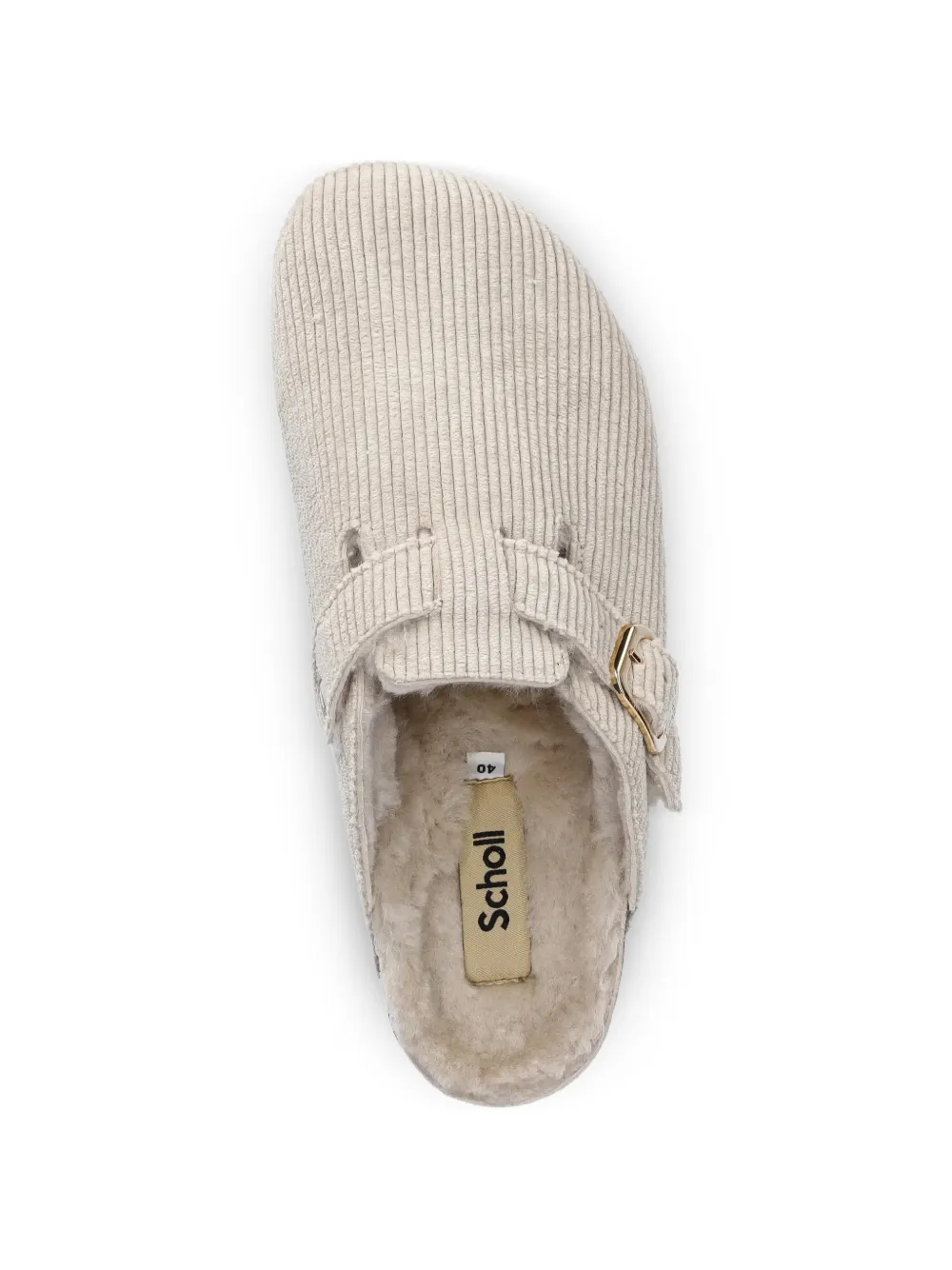 Buckle Corduroy Mules