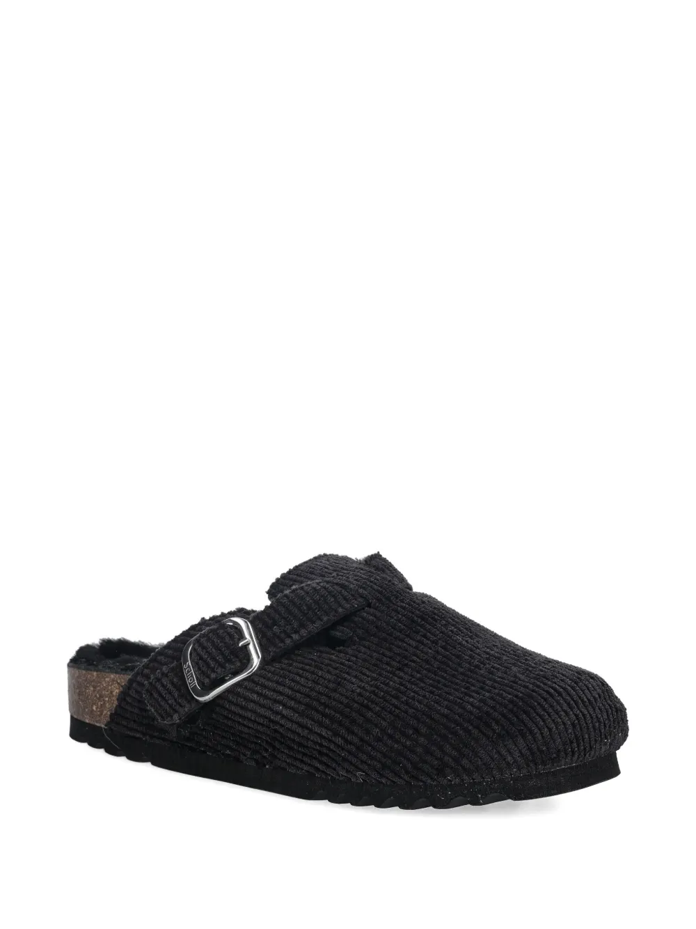 Scholl Fae ribfluwelen muiltjes Zwart