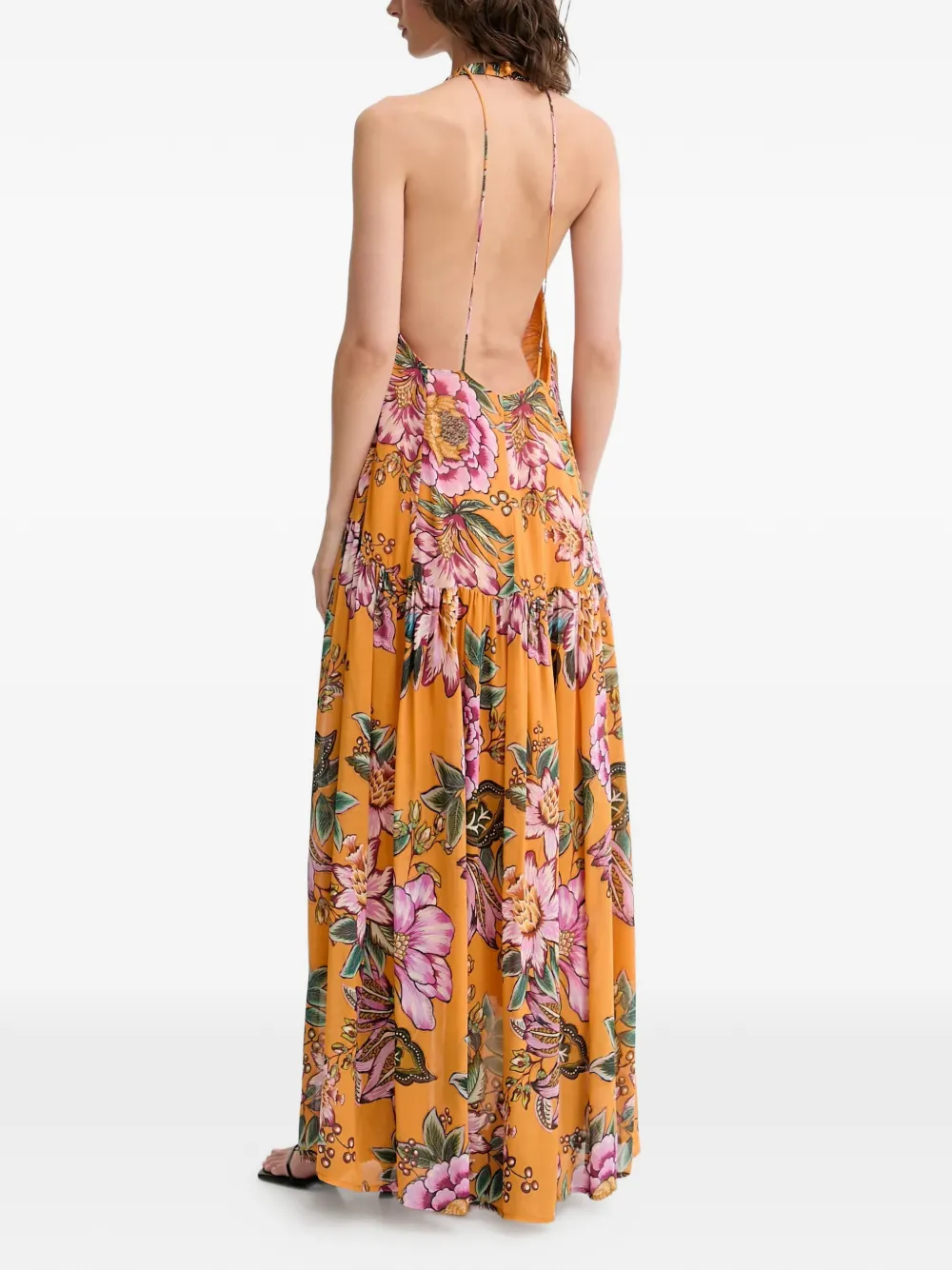 FARM Rio Wonderful Bouquet maxi-jurk Oranje