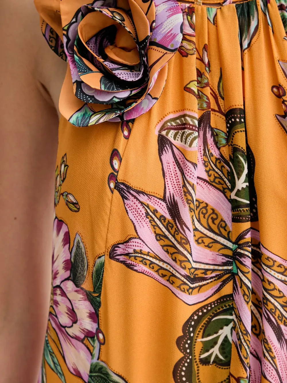 FARM Rio Wonderful Bouquet maxi-jurk Oranje