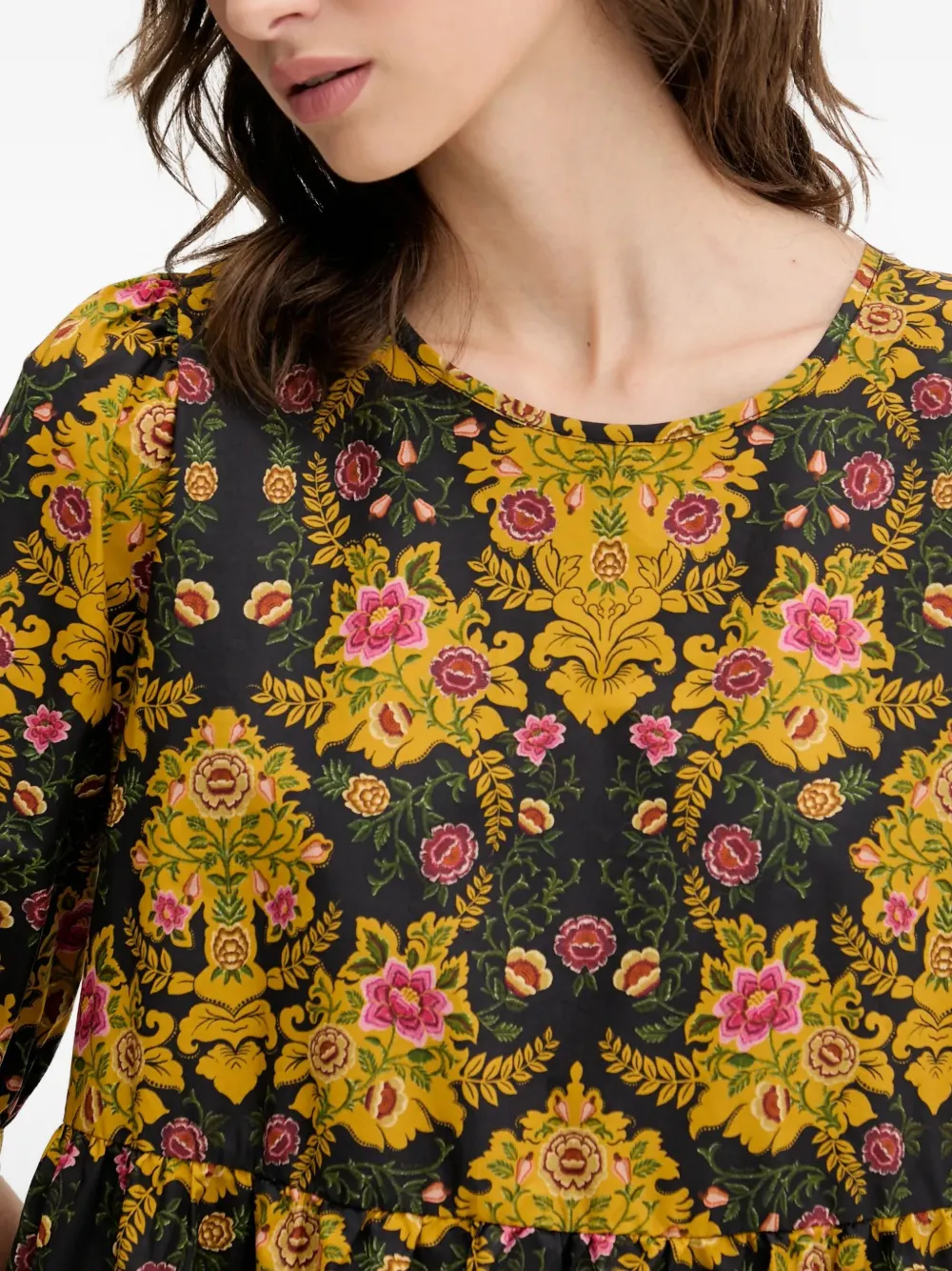 FARM Rio Mini-jurk met bloemenprint Zwart