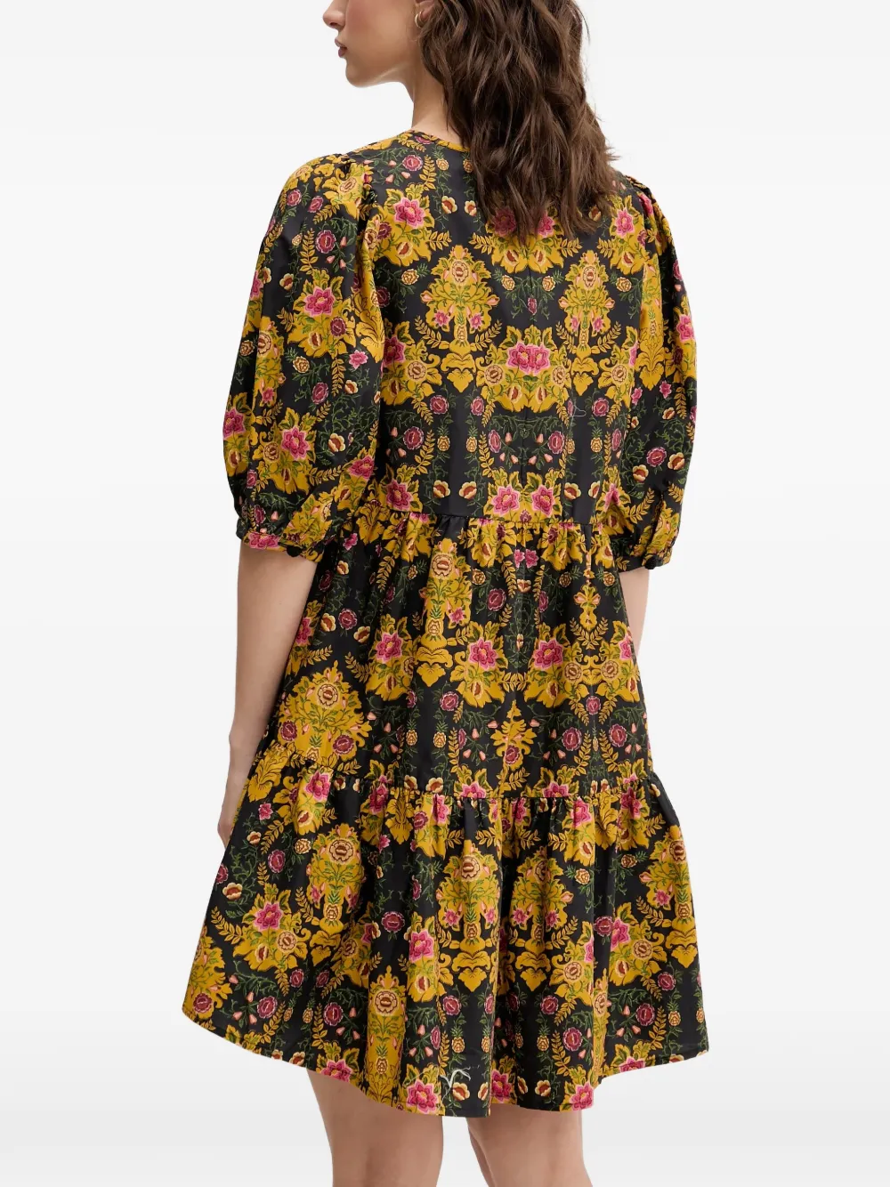FARM Rio Mini-jurk met bloemenprint Zwart