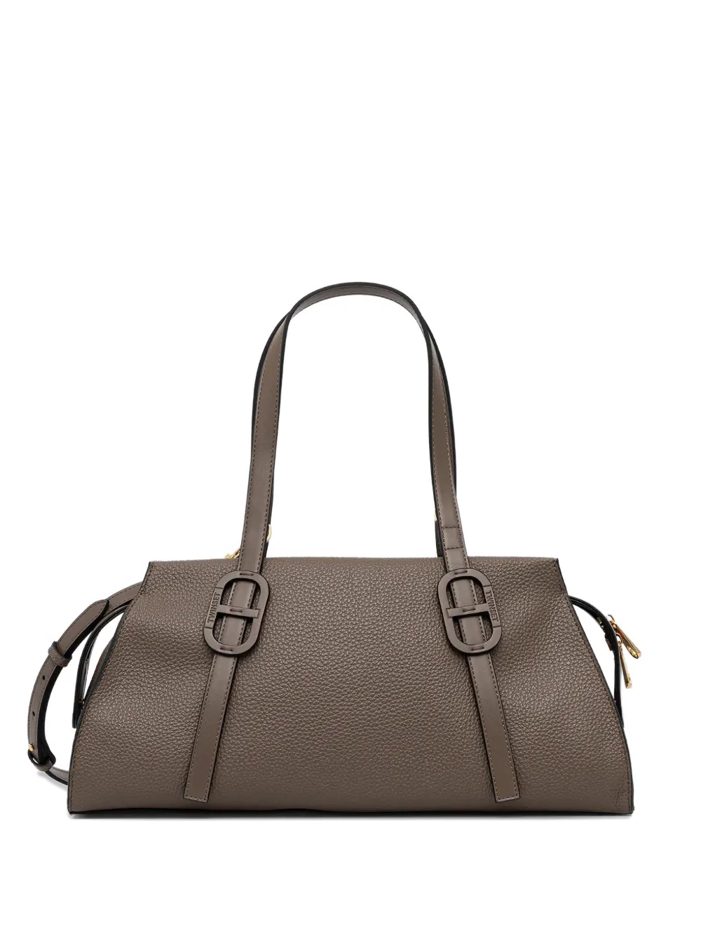 TWINSET pebble-grain buckle tote bag - Grigio