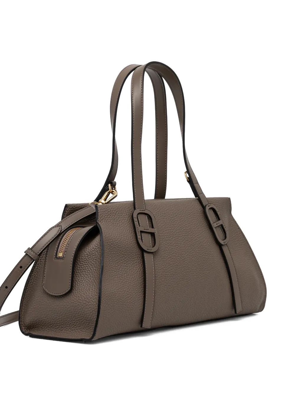 TWINSET pebble-grain buckle tote bag - Grijs