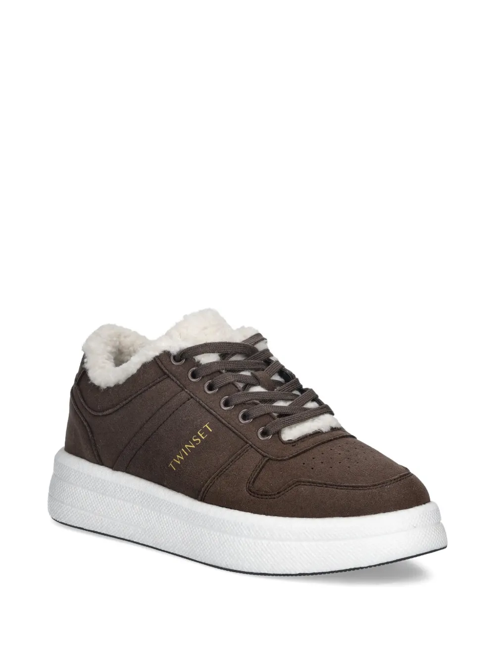 TWINSET logo-print sneakers - Bruin