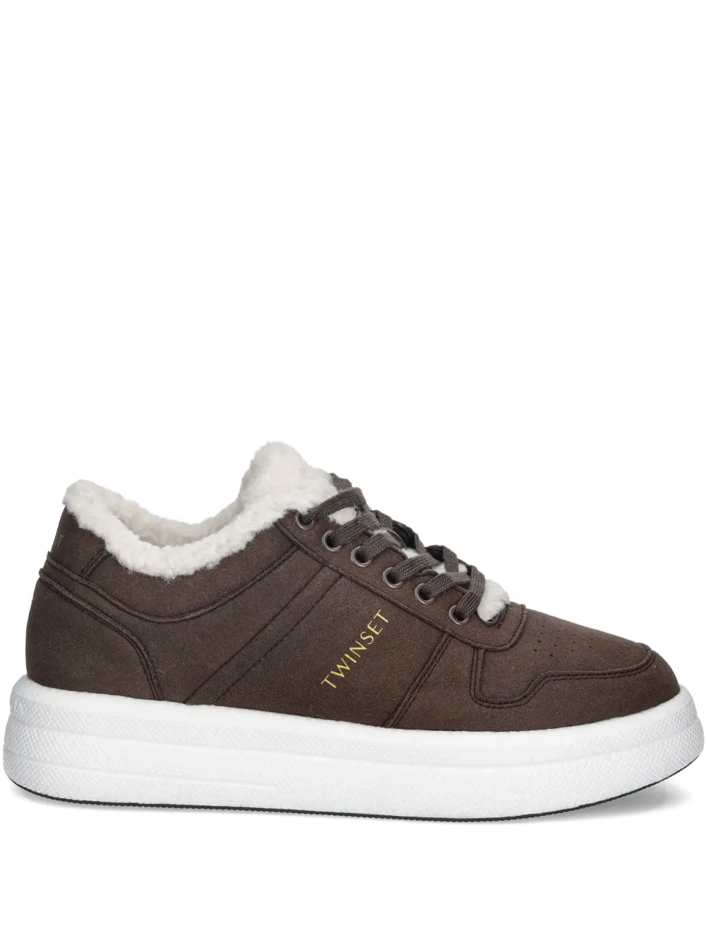 TWINSET Sneakers met logoprint Bruin
