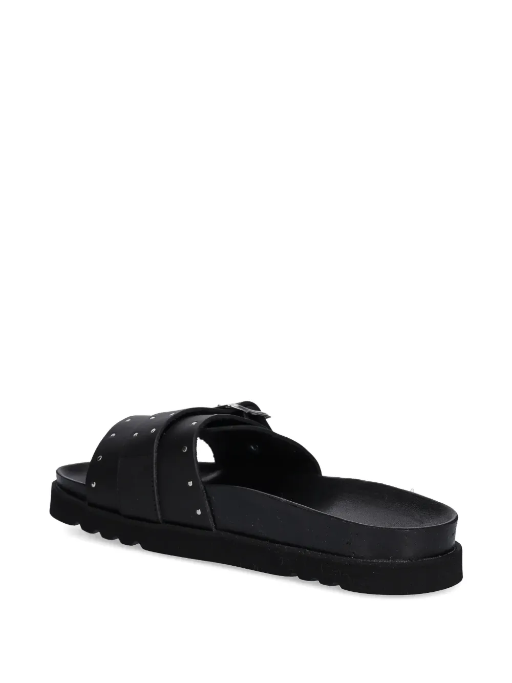 Scholl Slippers met gesp met studs Zwart