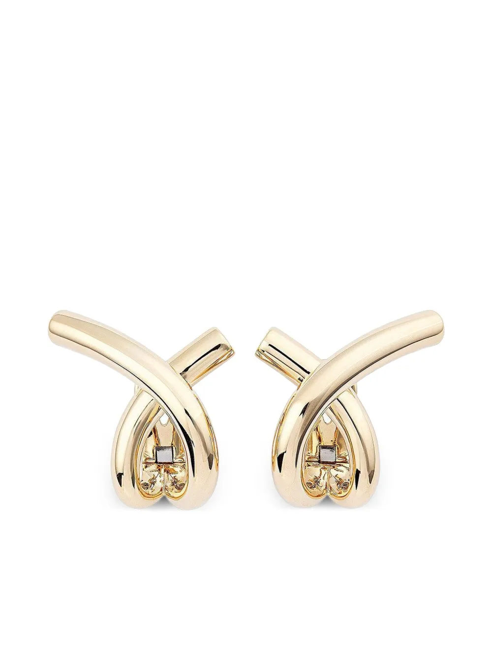 Engelbert 18k Yellow Gold Cross Loop Earrings In Gold