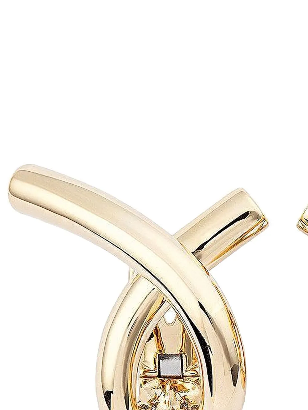 Engelbert 18k Yellow Gold Cross Loop Earrings In Gold
