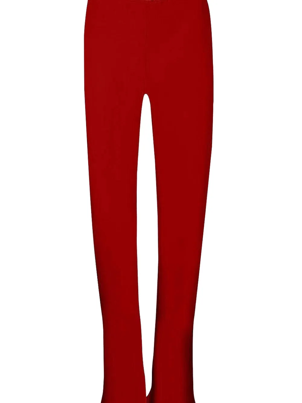 Peter Cohen Zijden broek met wijde pijpen - Rood