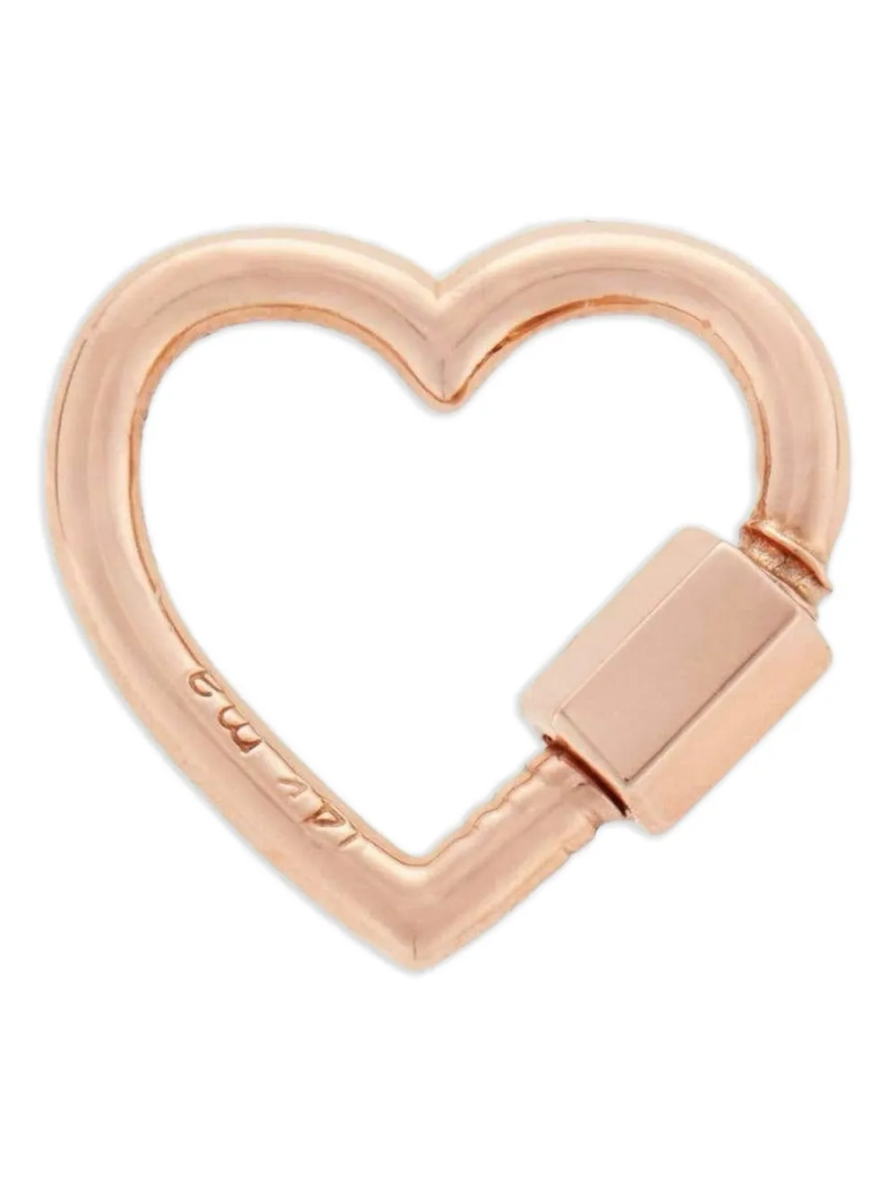 Marla Aaron 14K gold Baby Heartlock pendant | Pink | Image 1