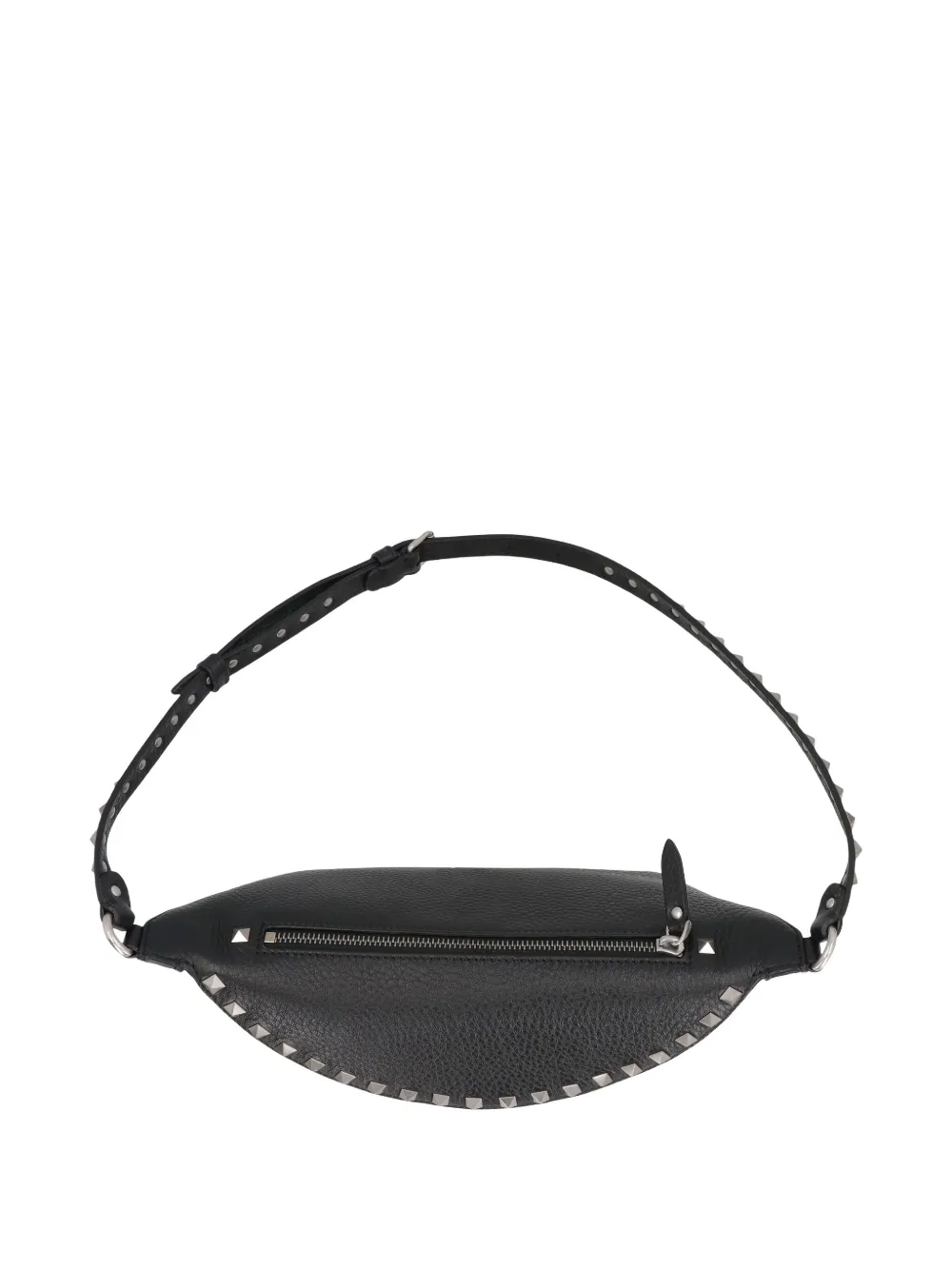 Valentino Pebbled Stud Leather Belt Bag In Black