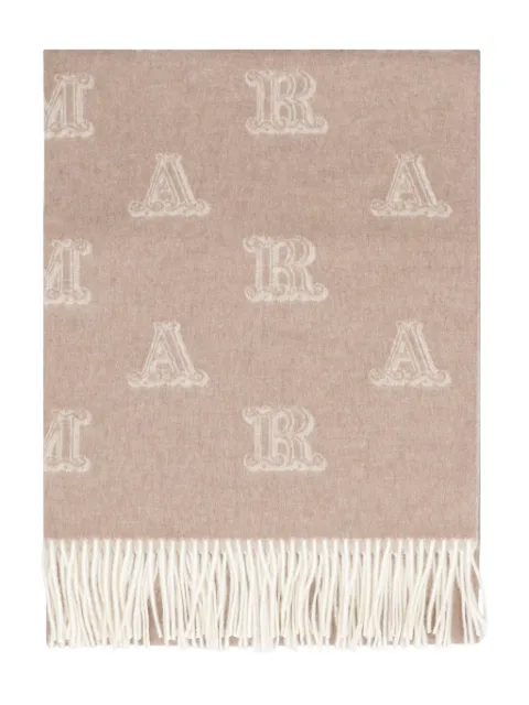 Max Mara jacquard frayed scarf