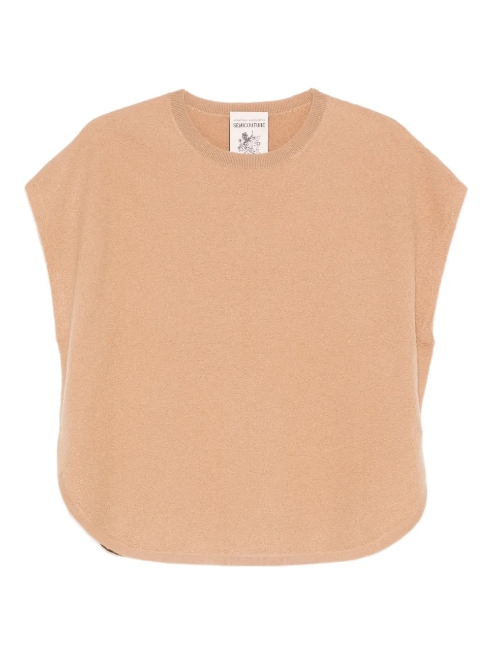Semicouture crew-neck top - Toni neutri