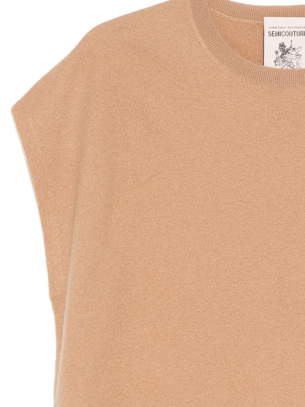Semicouture Top met ronde hals Beige