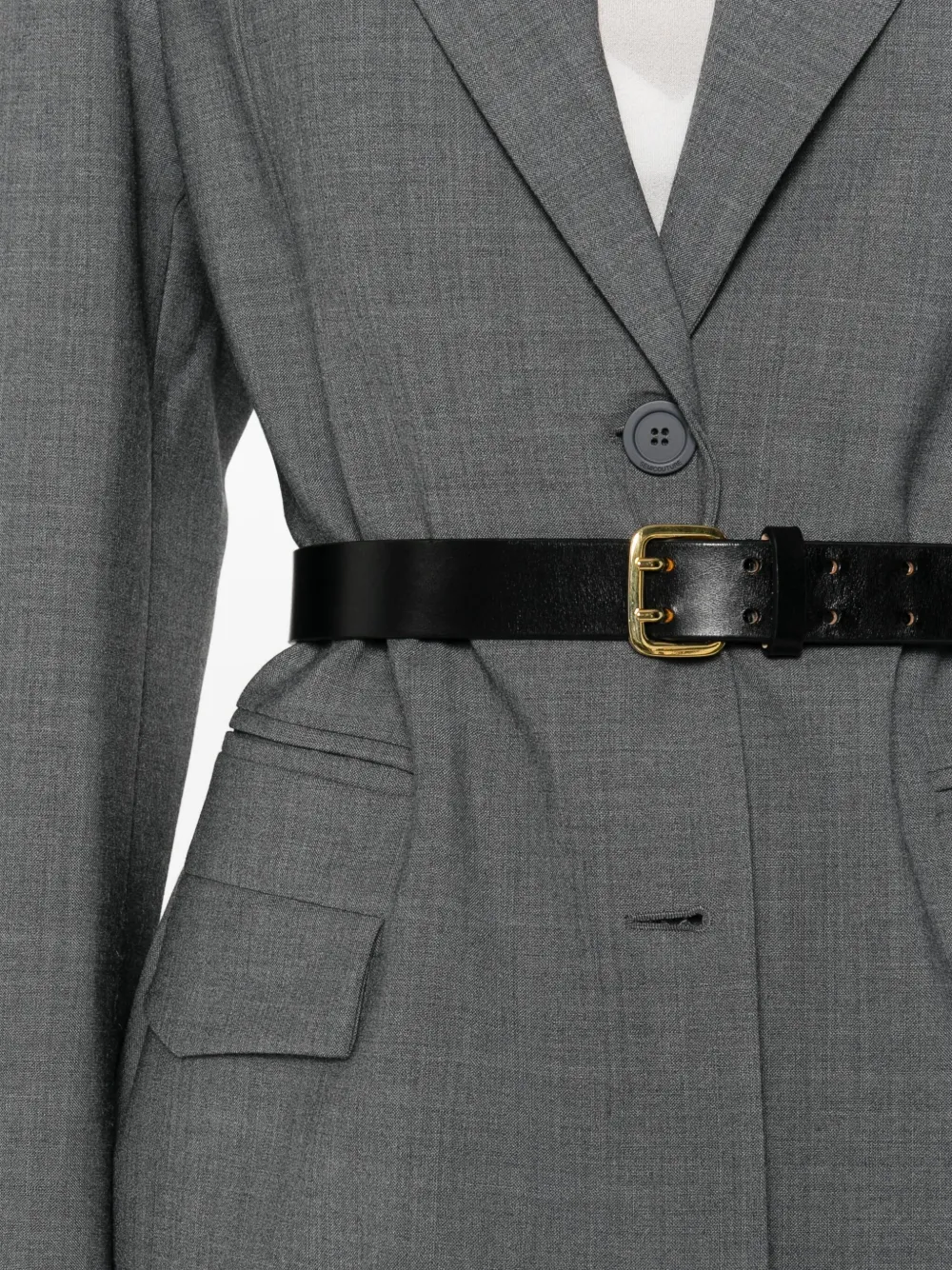 Semicouture Isabella blazer met knoopsluiting Grijs