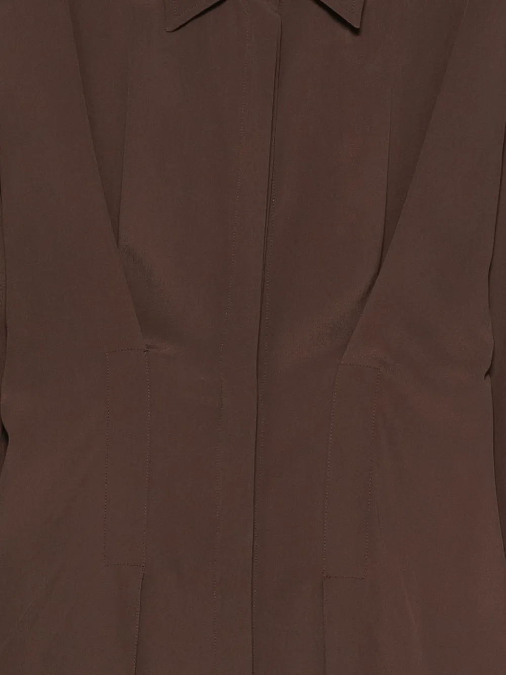 Semicouture Clement midi-jurk met kraag Bruin