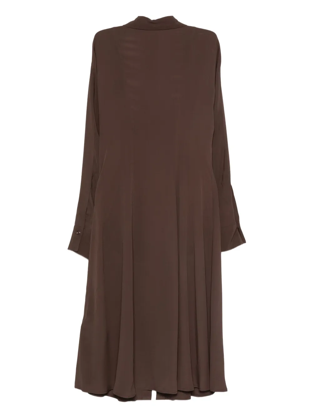 Semicouture Clement midi-jurk met kraag - Bruin