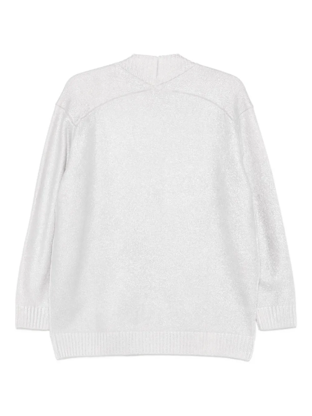 Semicouture Faustina V-neck Sweater In White