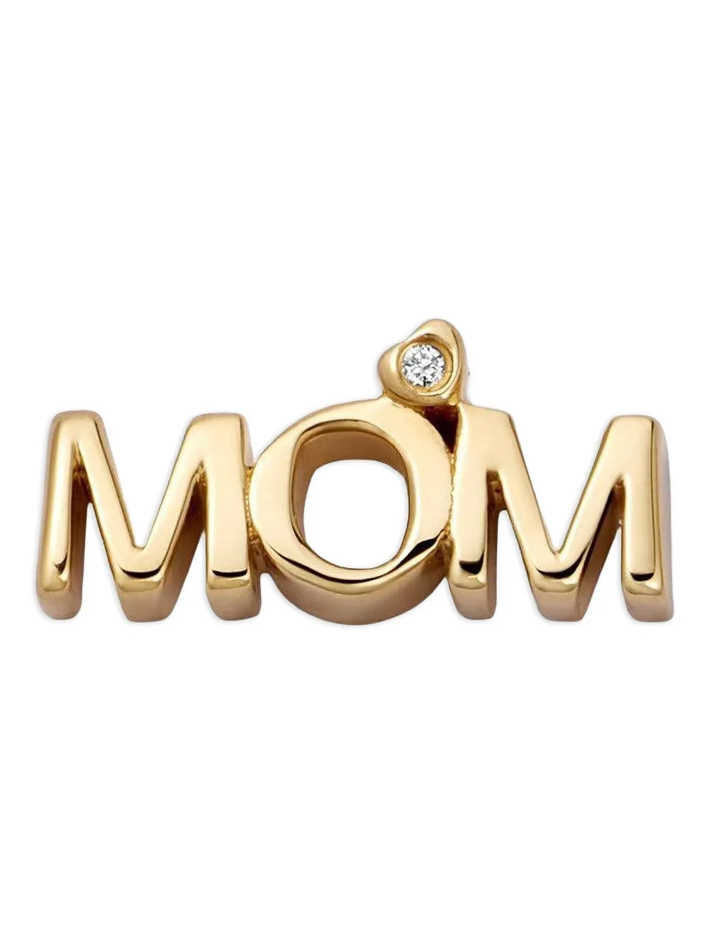 Loquet 18k Yellow Gold Mom Diamond Charm In Gold