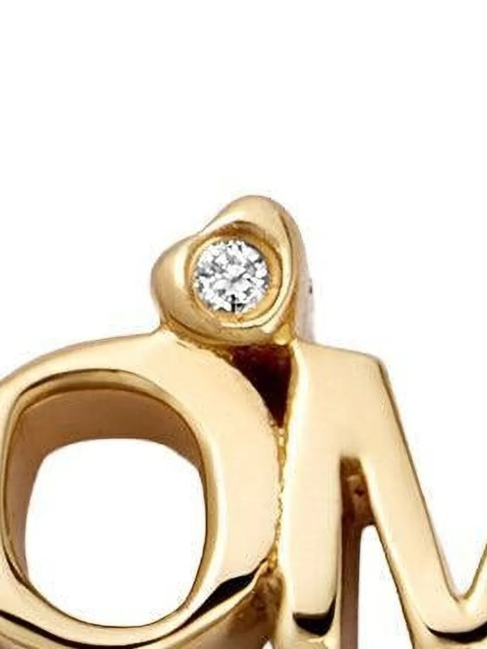 Loquet 18k Yellow Gold Mom Diamond Charm In Gold