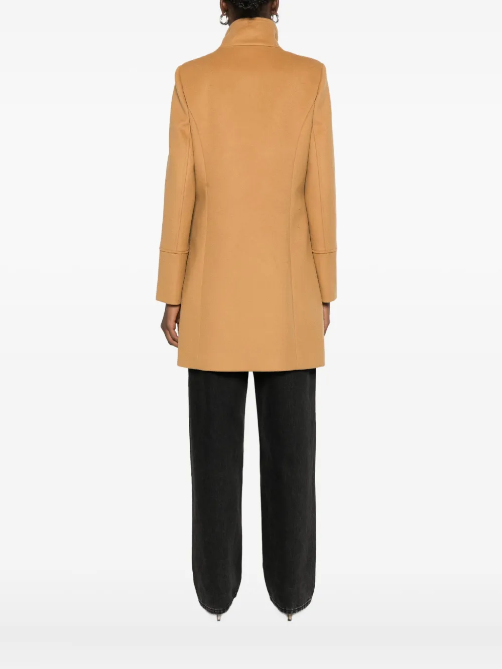 Patrizia Pepe Zip-up Coat In Brown