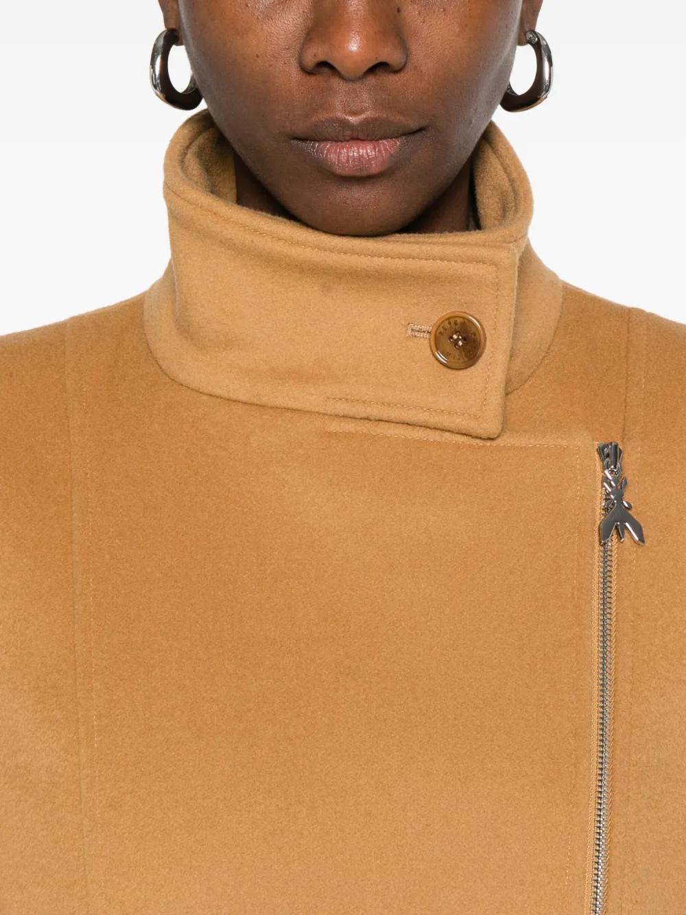 Patrizia Pepe Zip-up Coat In Brown