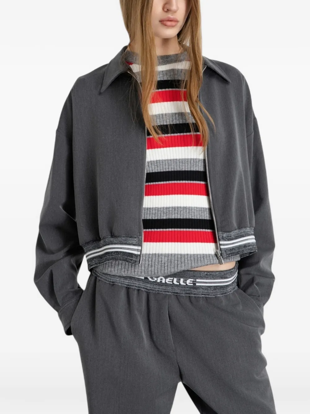 Gaelle zip logo top - Grigio