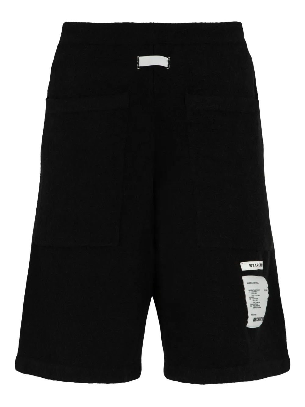 B1ARCHIVE logo-detailing bermuda shorts - Zwart