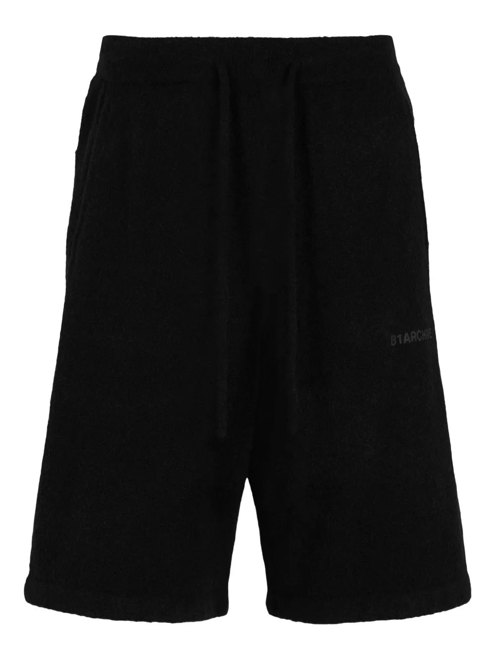 B1ARCHIVE logo-detailing bermuda shorts | Black | Image 1