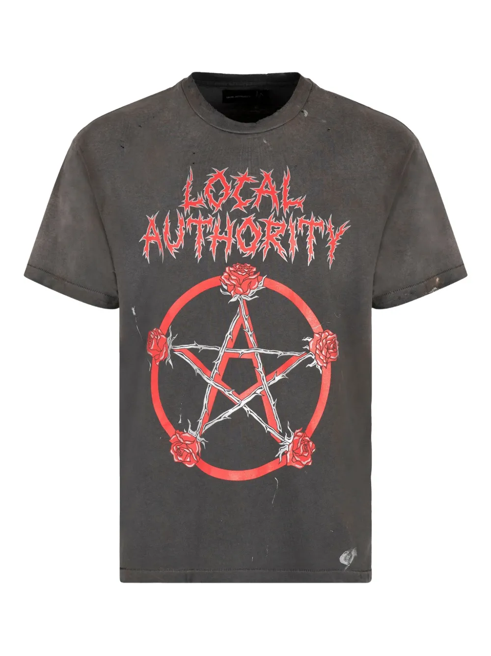 Local Authority playera con estampado gráfico | gris | Image 1