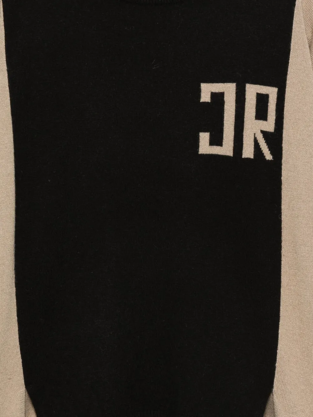 John Richmond Junior Colour-block Crew-neck Sweater In Black