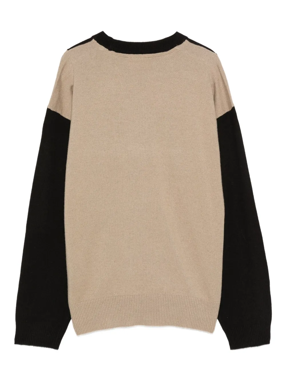 John Richmond Junior Trui met colourblocking en ronde hals Zwart