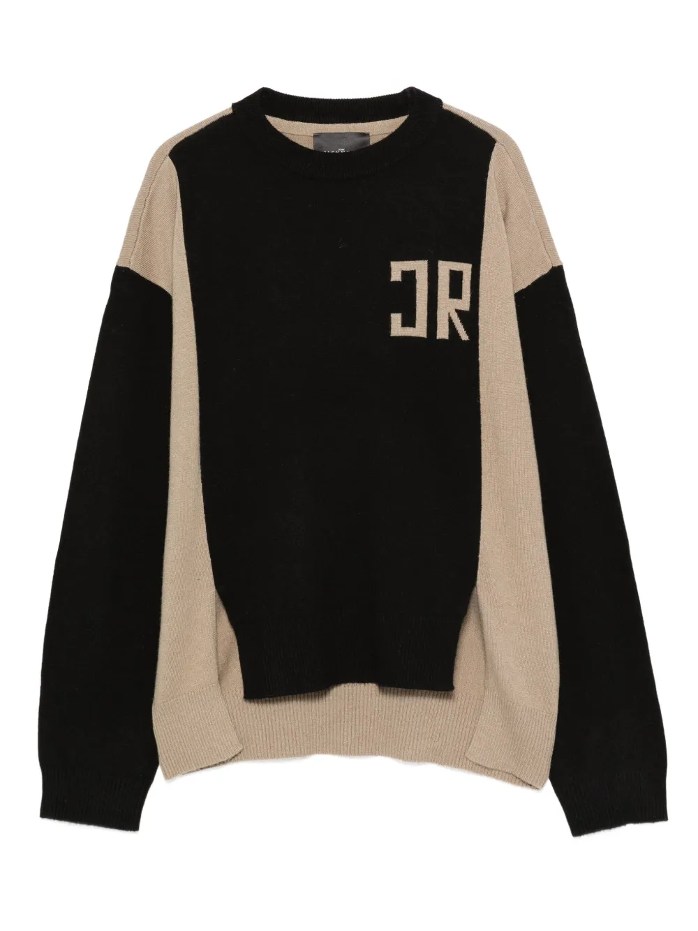 John Richmond Junior colour-block crew-neck sweater - Nero