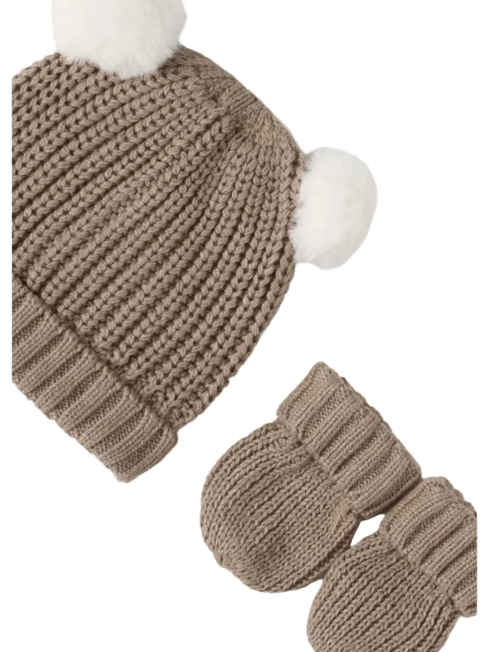 Mayoral knitted hat set - Beige
