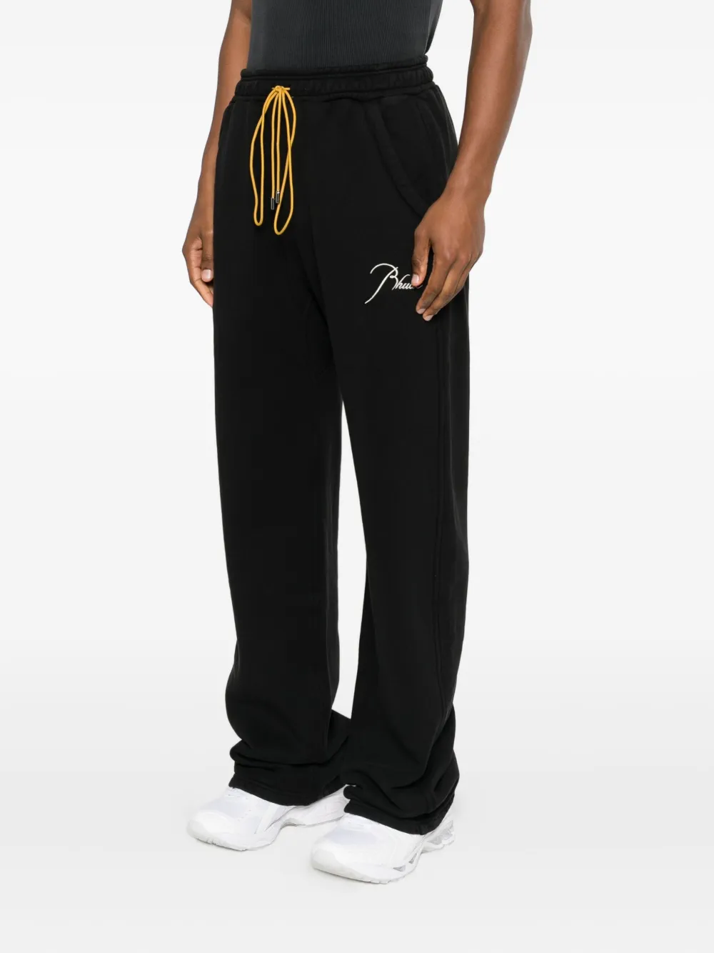 RHUDE Trainingsbroek met geborduurd logo Zwart